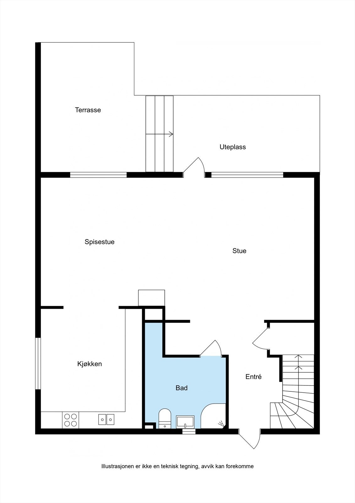 Plantegning 1.etasje Galleribilde