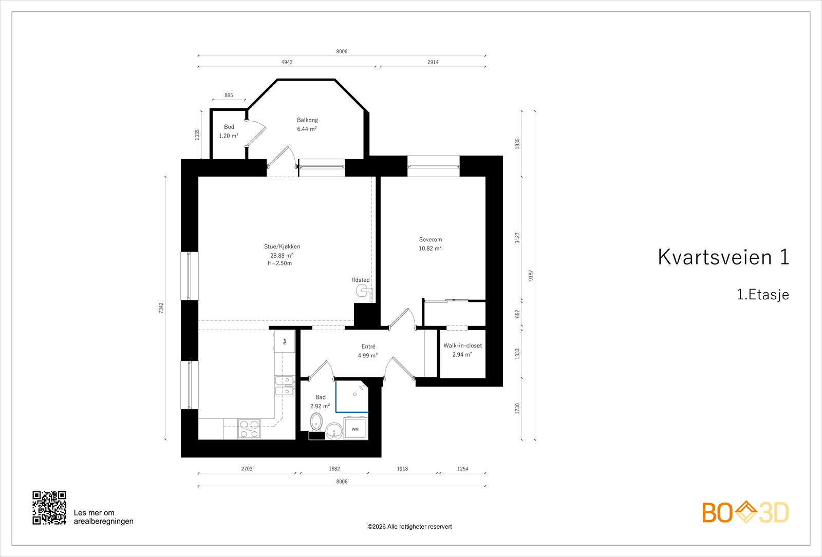 Gjennomtenkt planløsning med rikelig lagringsplass i to kjellerboder og én loftsbod. Galleribilde