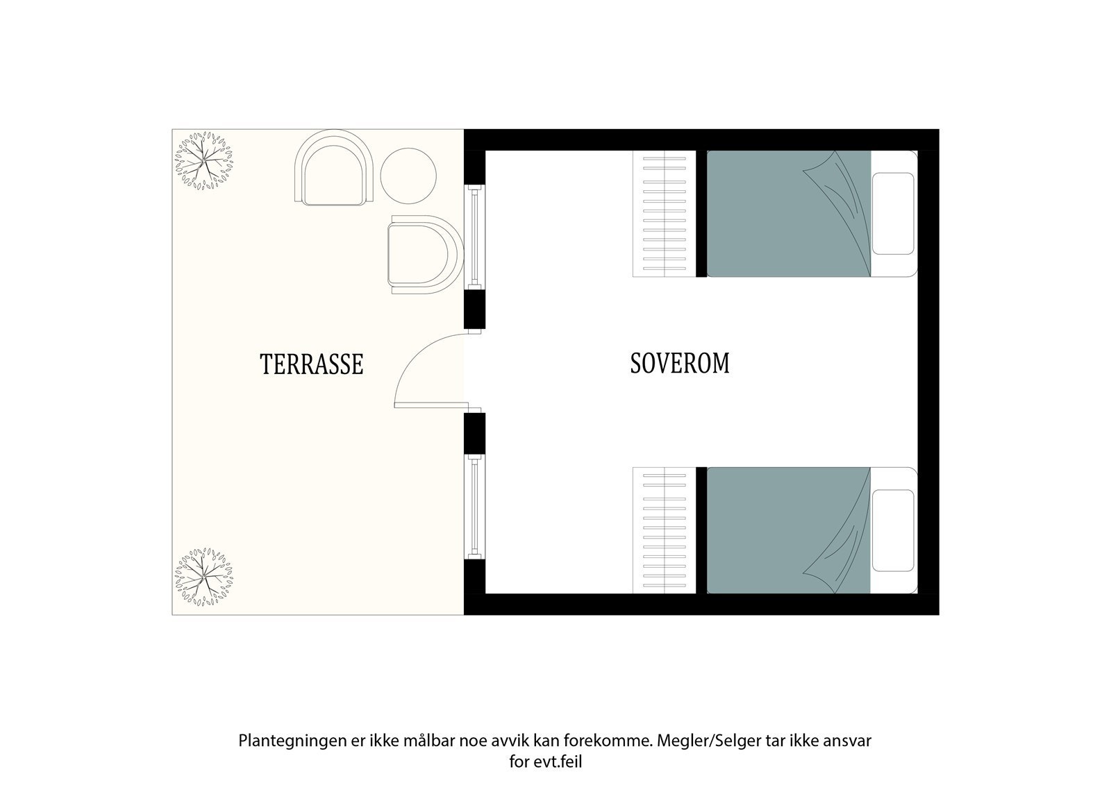 Her er planløsningen til soveannekset Galleribilde