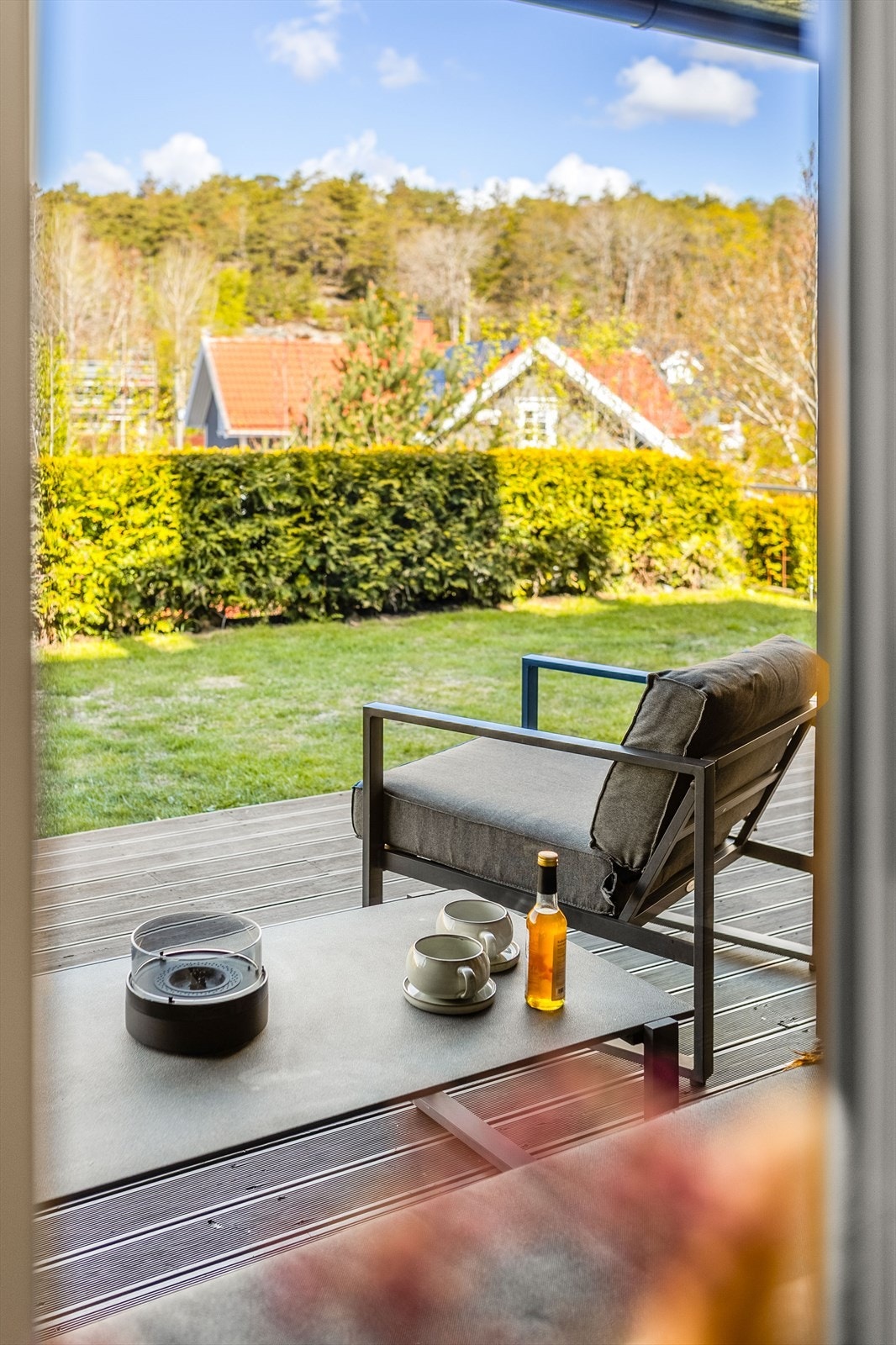 På terrassen kan du nyte kveldsolen. Galleribilde
