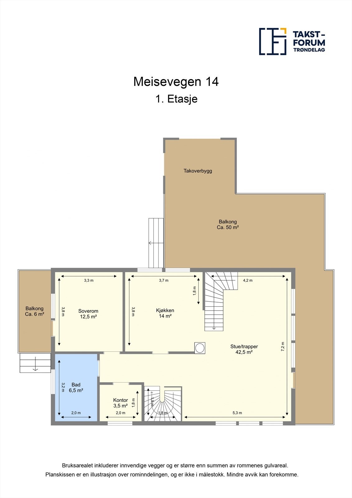 Planskisse 1. etasje. Galleribilde