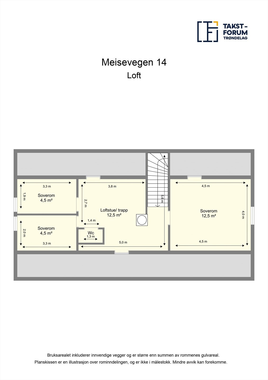 Planskisse loftetasje. Galleribilde