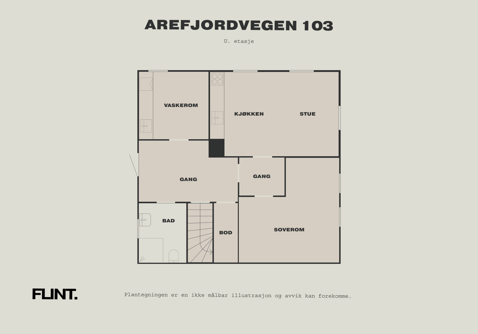 Plantegning underetasje. Galleribilde