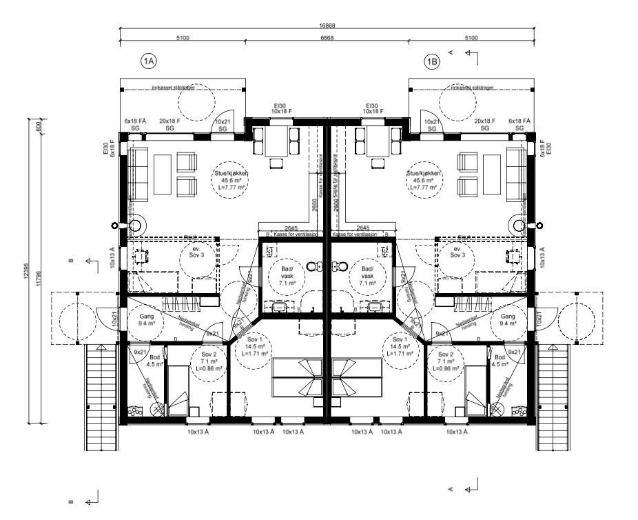 Plantegning Galleribilde
