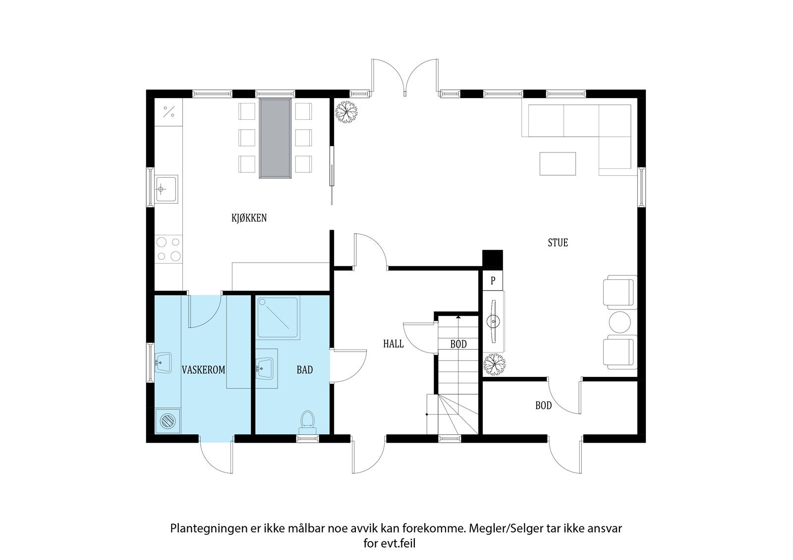 Plantegning 1.etg Galleribilde