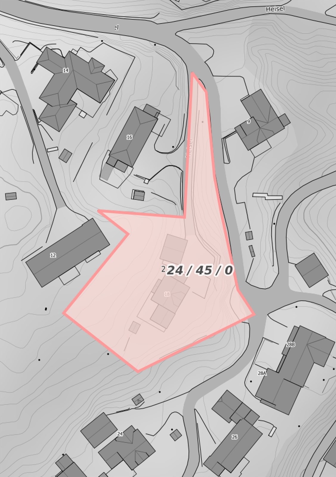 Tomtekart - nær 2.2 mål eiet tomt Galleribilde