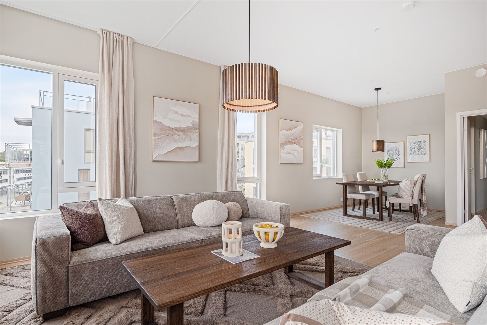Leiligheten har et innvendig areal på 98 m². Galleribilde