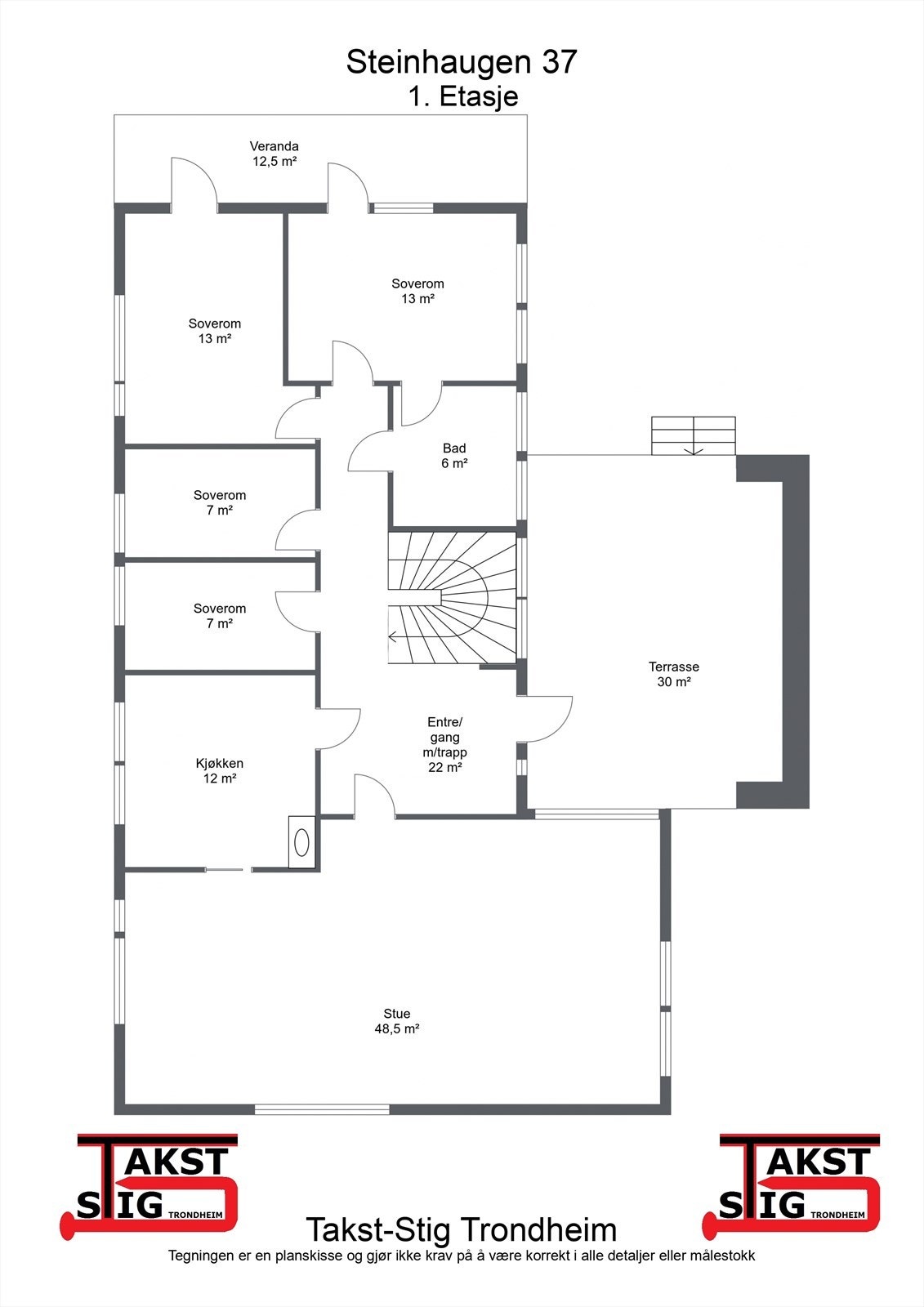 Planskisse 1. etasje Galleribilde