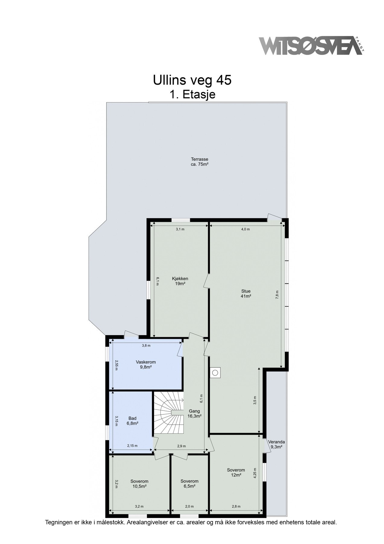 Planskisse 1. etasje Galleribilde