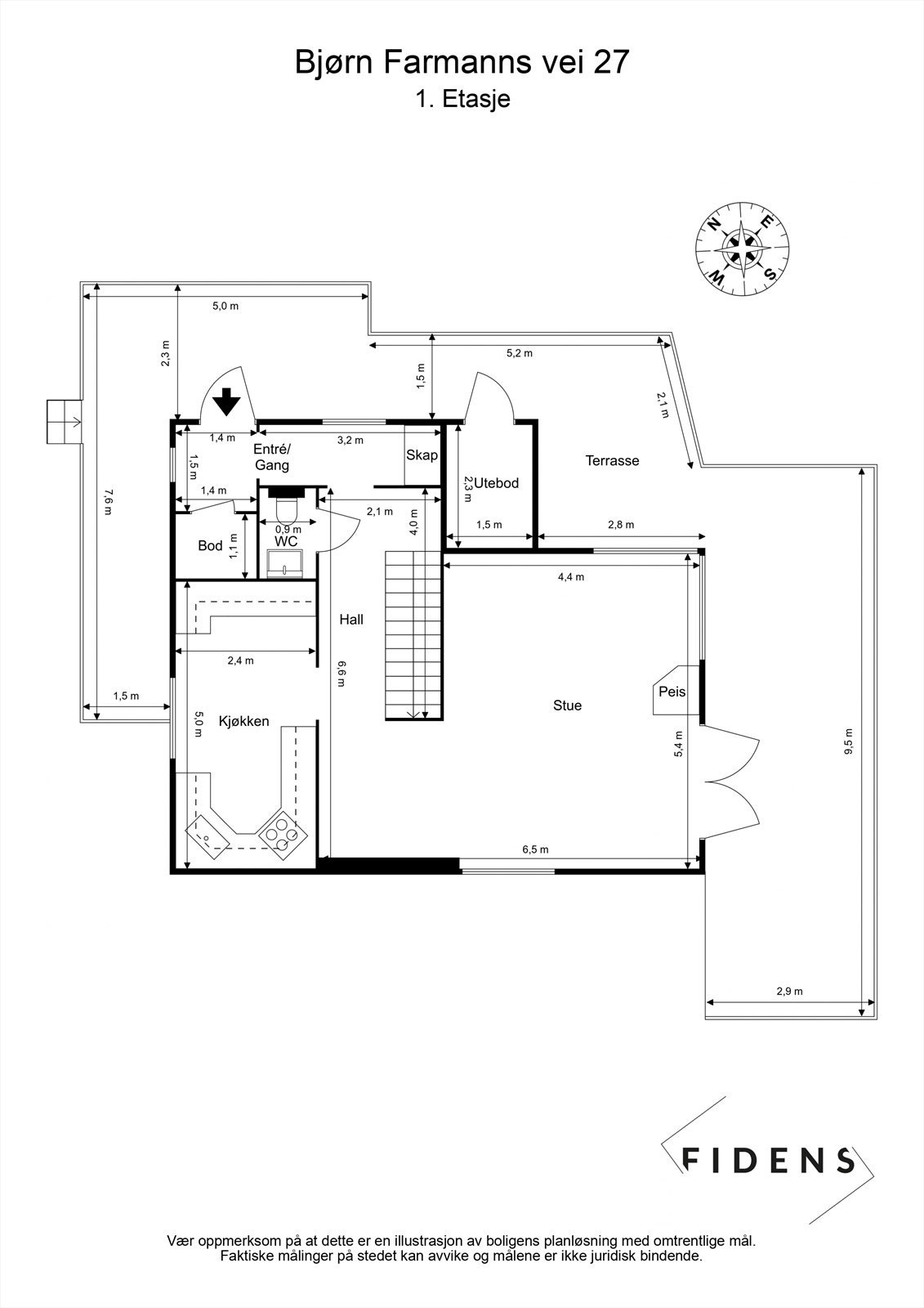 PLANTEGNING 1. ETASJE Galleribilde