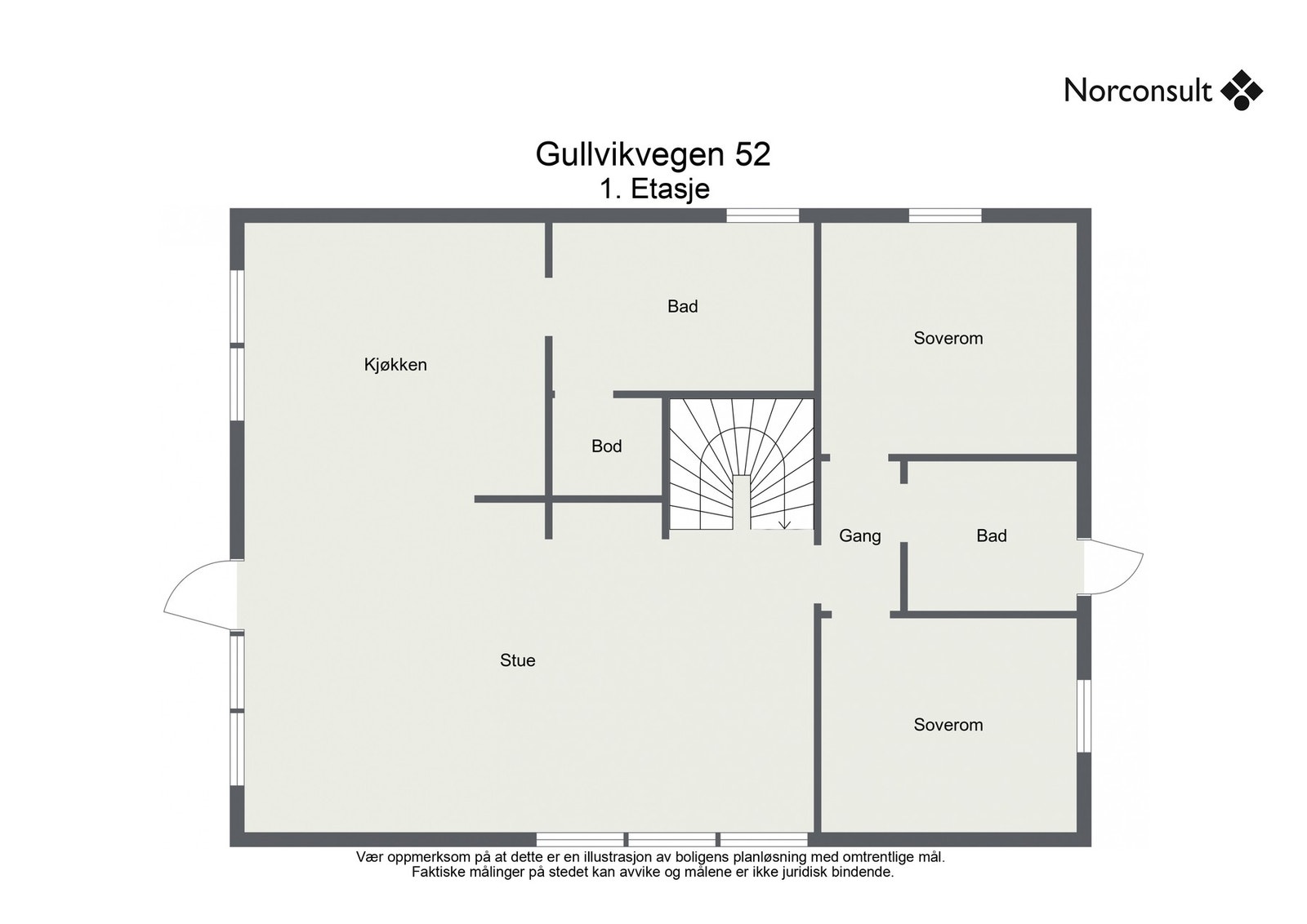 Planskisse - 1.etasje Galleribilde