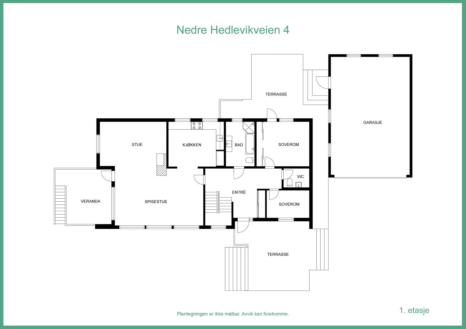 Plantegning 1.etg. Galleribilde