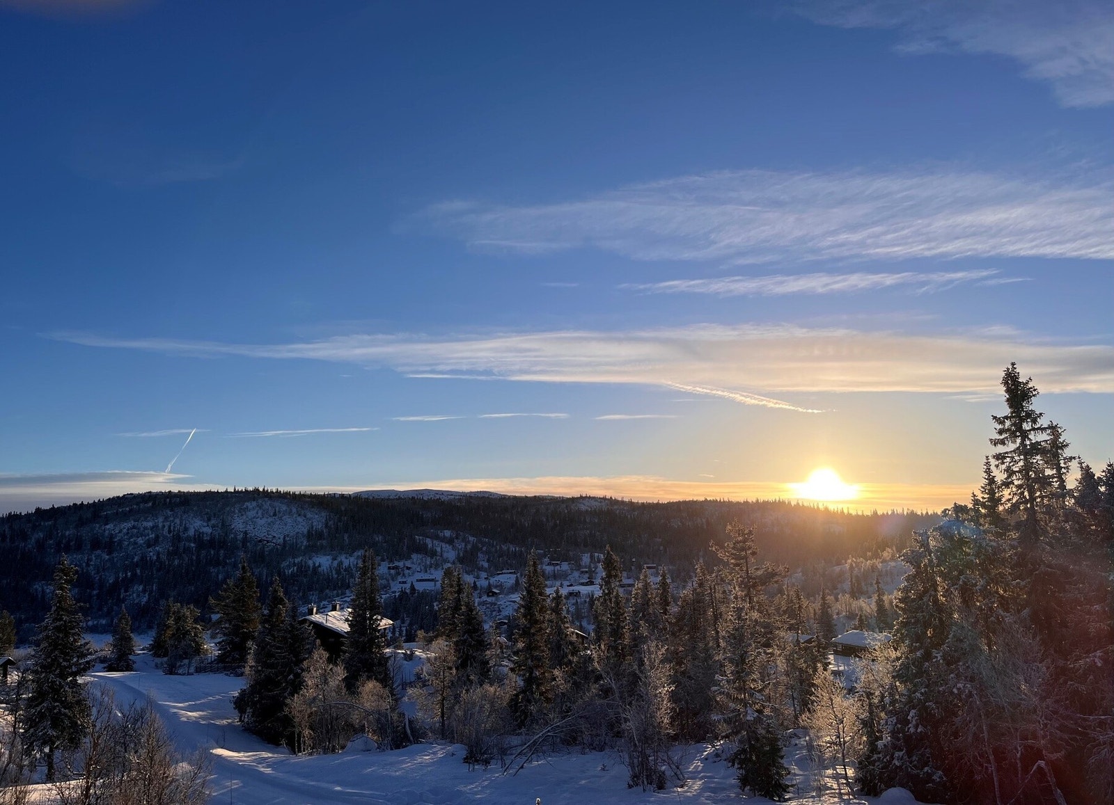 Selgers eget vinterbilde som viser utsikten på vinterstid. Galleribilde