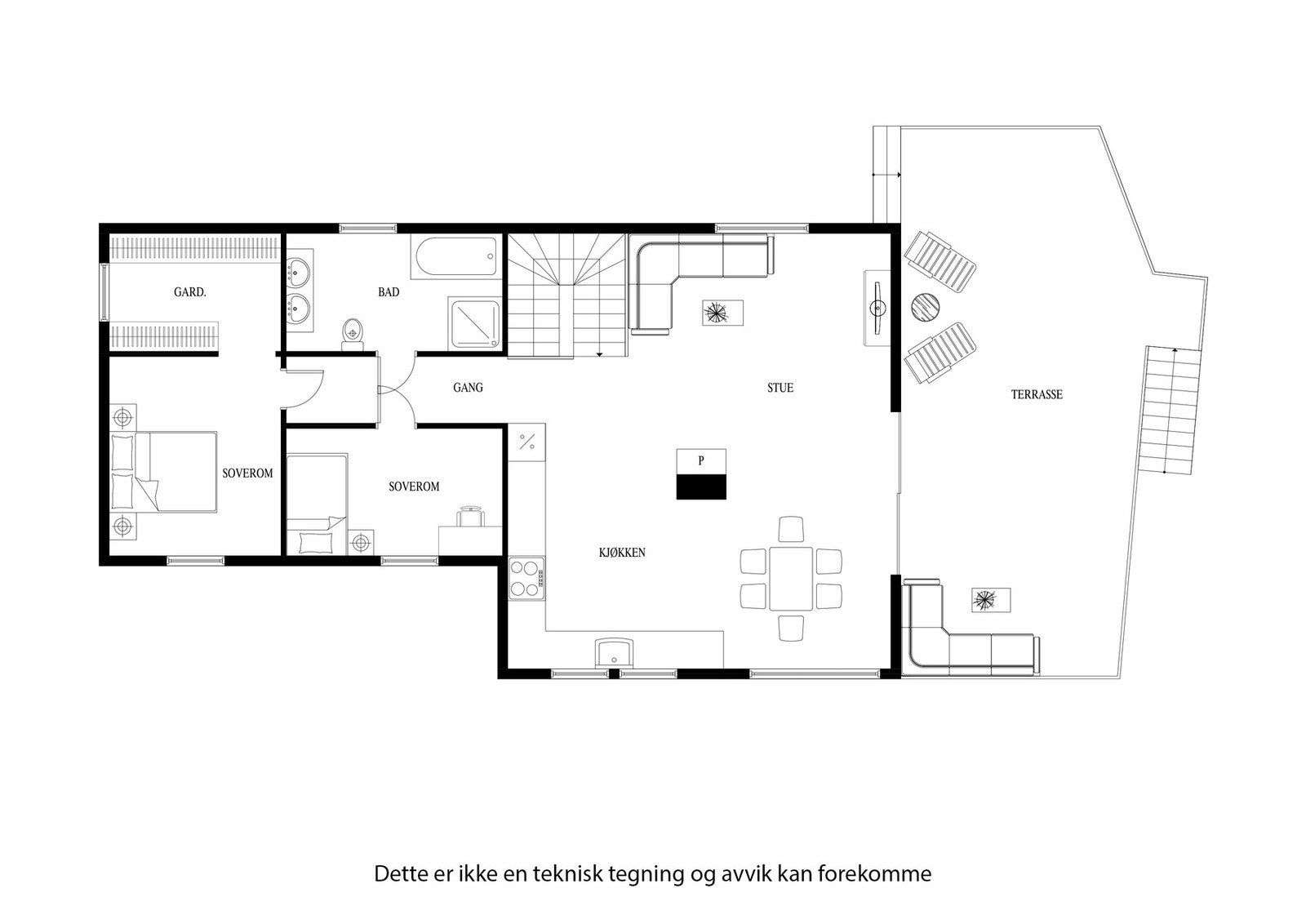 Plantegning 1. etasje Galleribilde