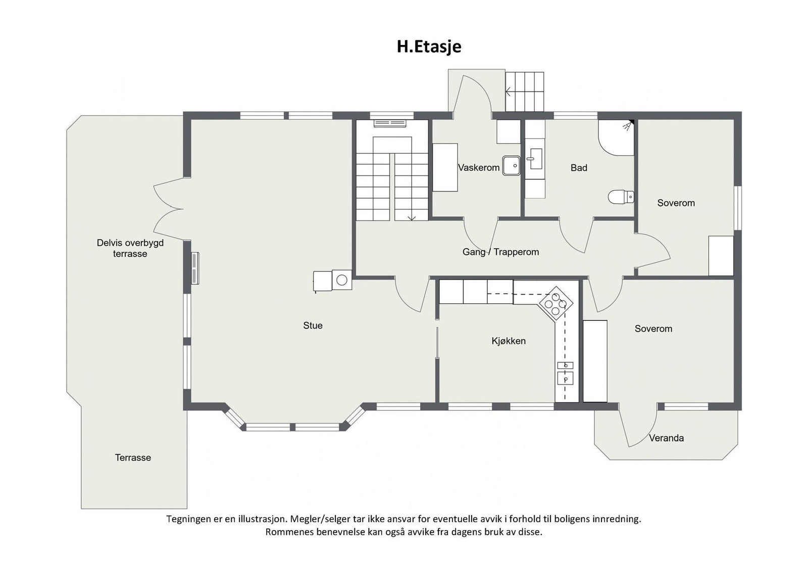 Plantegning 2D - Hovedetasje Galleribilde