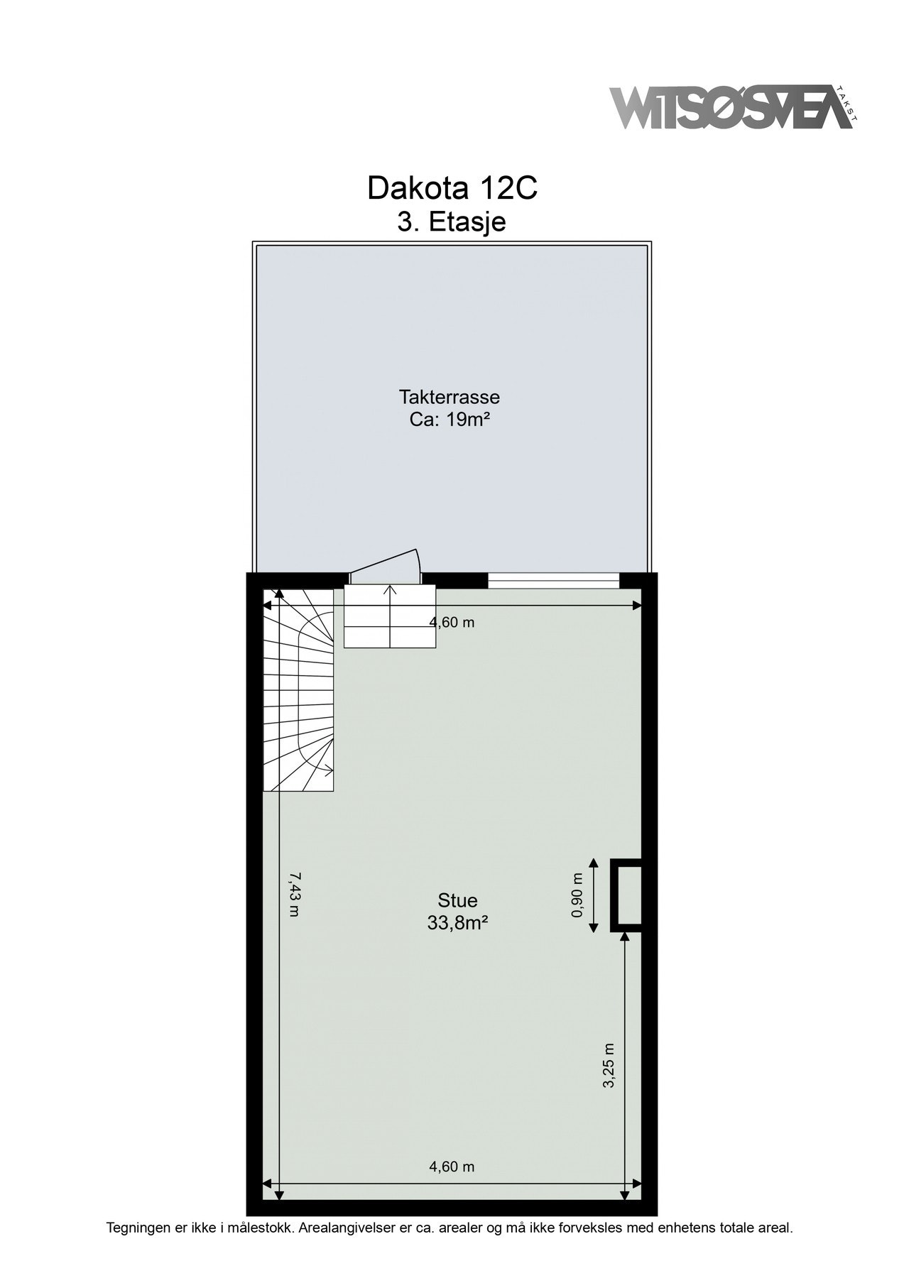 Planskisse 3. etasje Galleribilde
