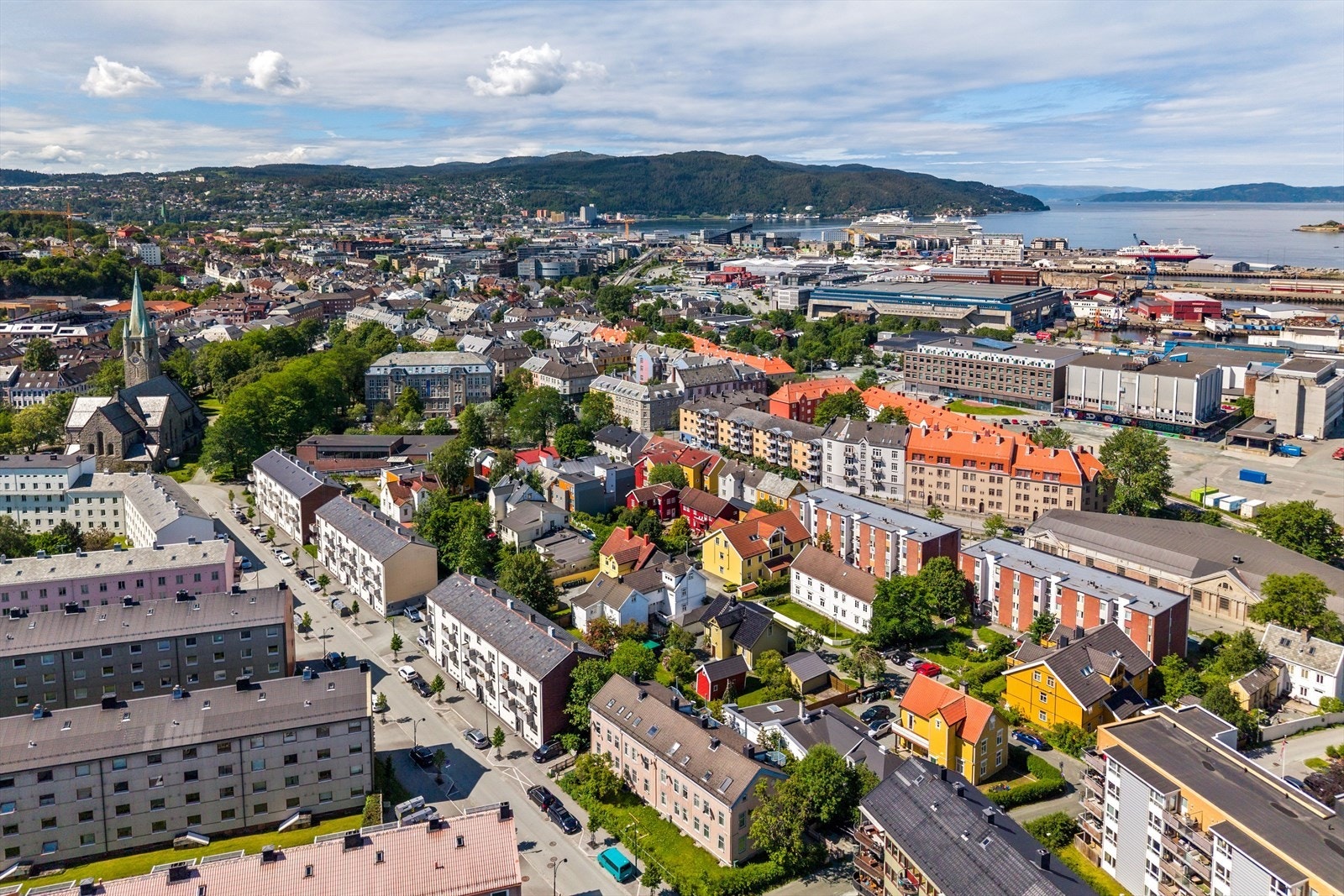 Dronefoto fra nærområdet. Galleribilde