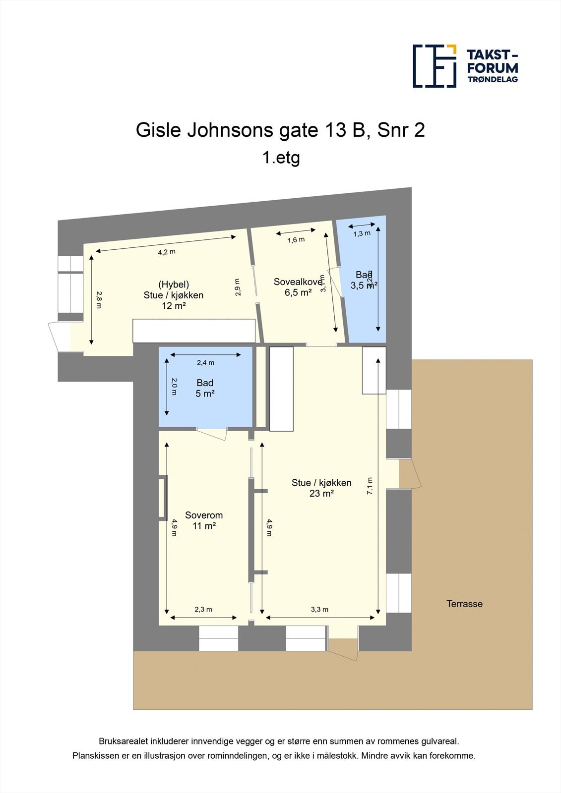Planskisse 1. etasje Galleribilde