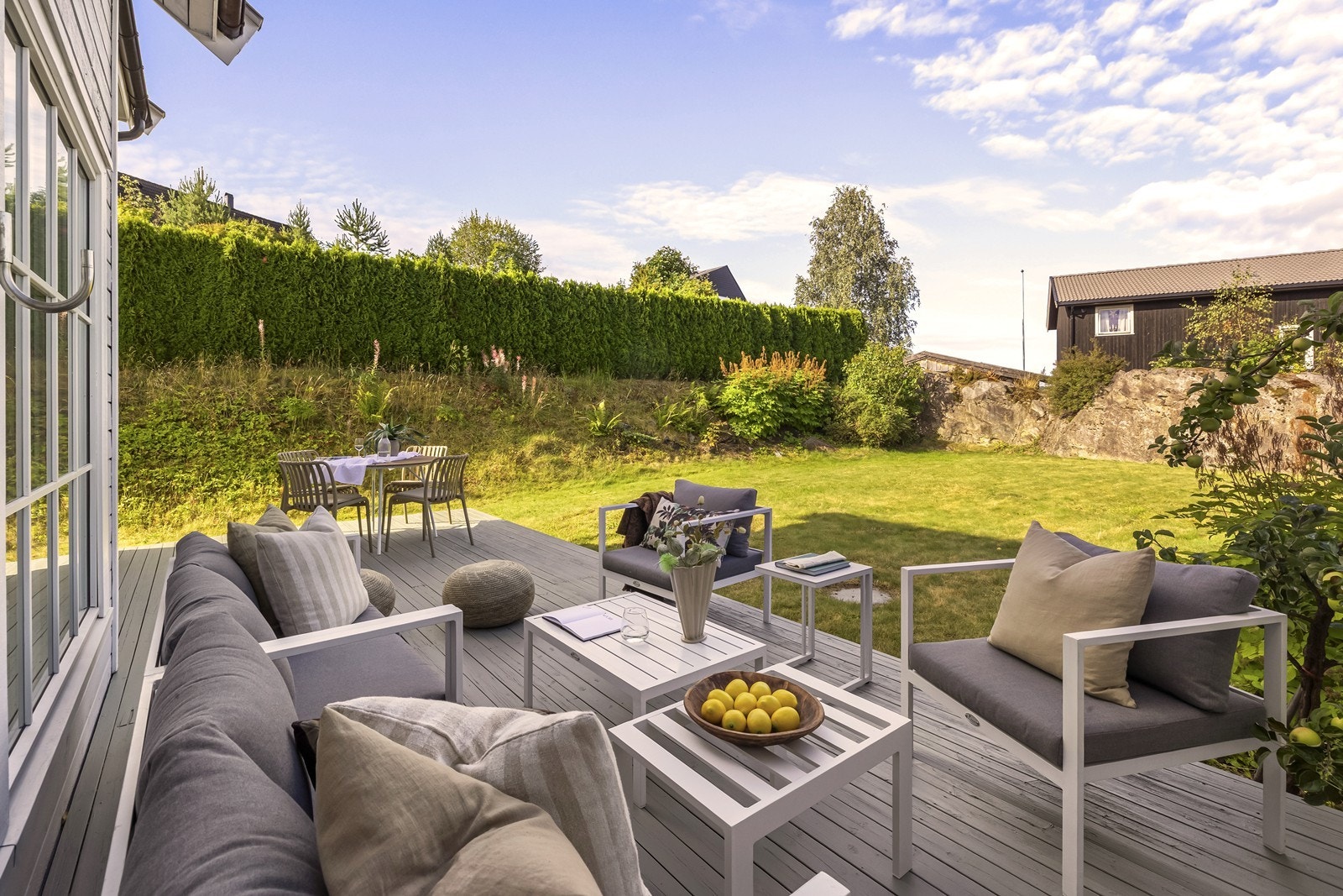 Terrassen har plass til flere soner. Galleribilde