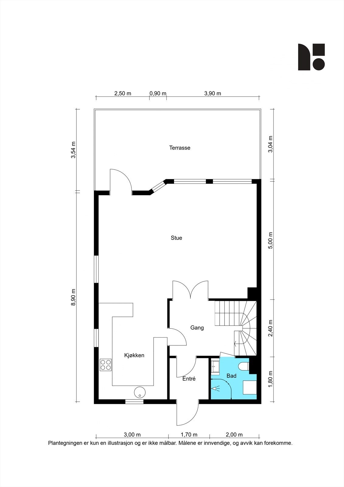 Plantegning - 1.etasje Galleribilde
