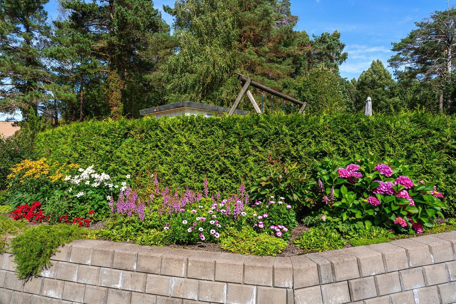 Og nydelig beplantning på tomten. Galleribilde