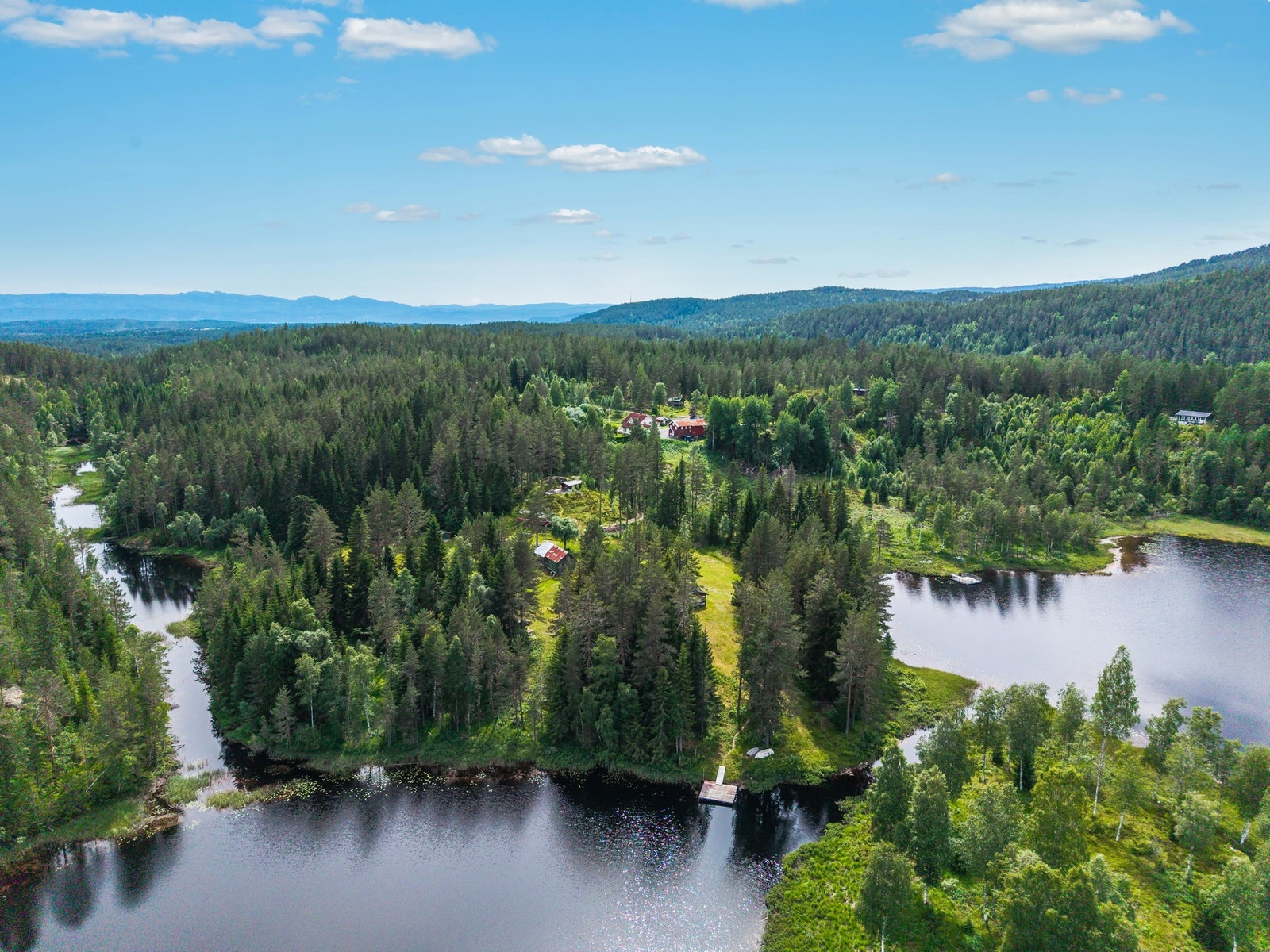 Her får du virkelig følelsen av å ha naturen tett innpå - med skog og vann som nærmeste nabo. Galleribilde