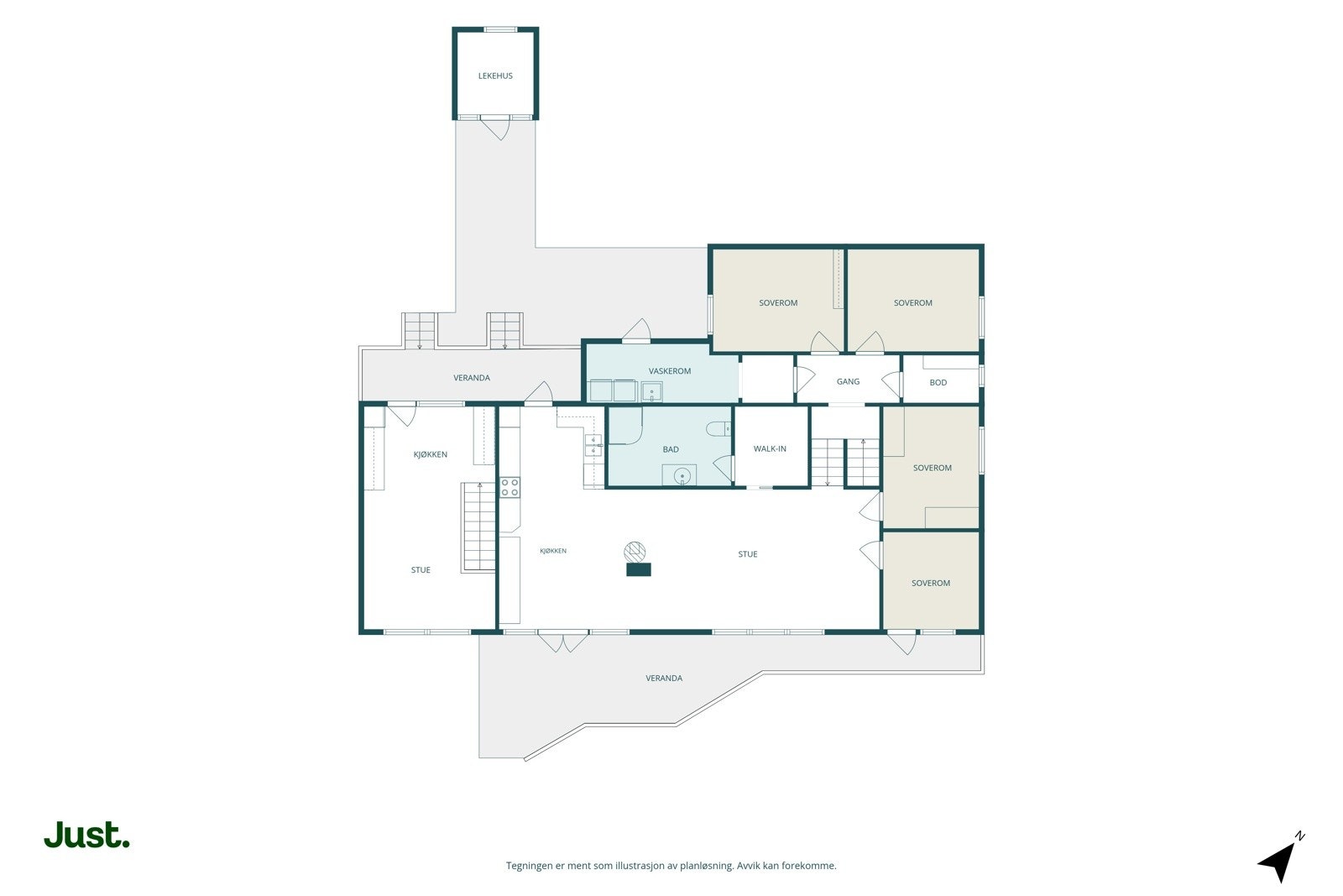 Planskisse 1. etasje Galleribilde