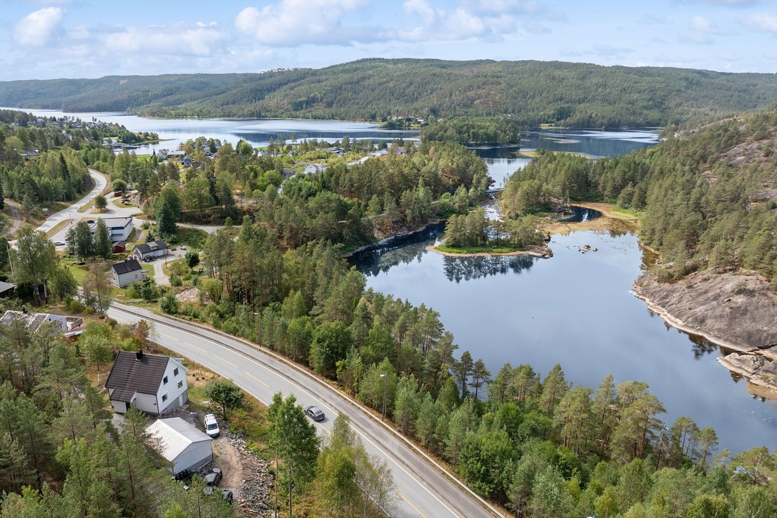 Dronebilde over område Galleribilde