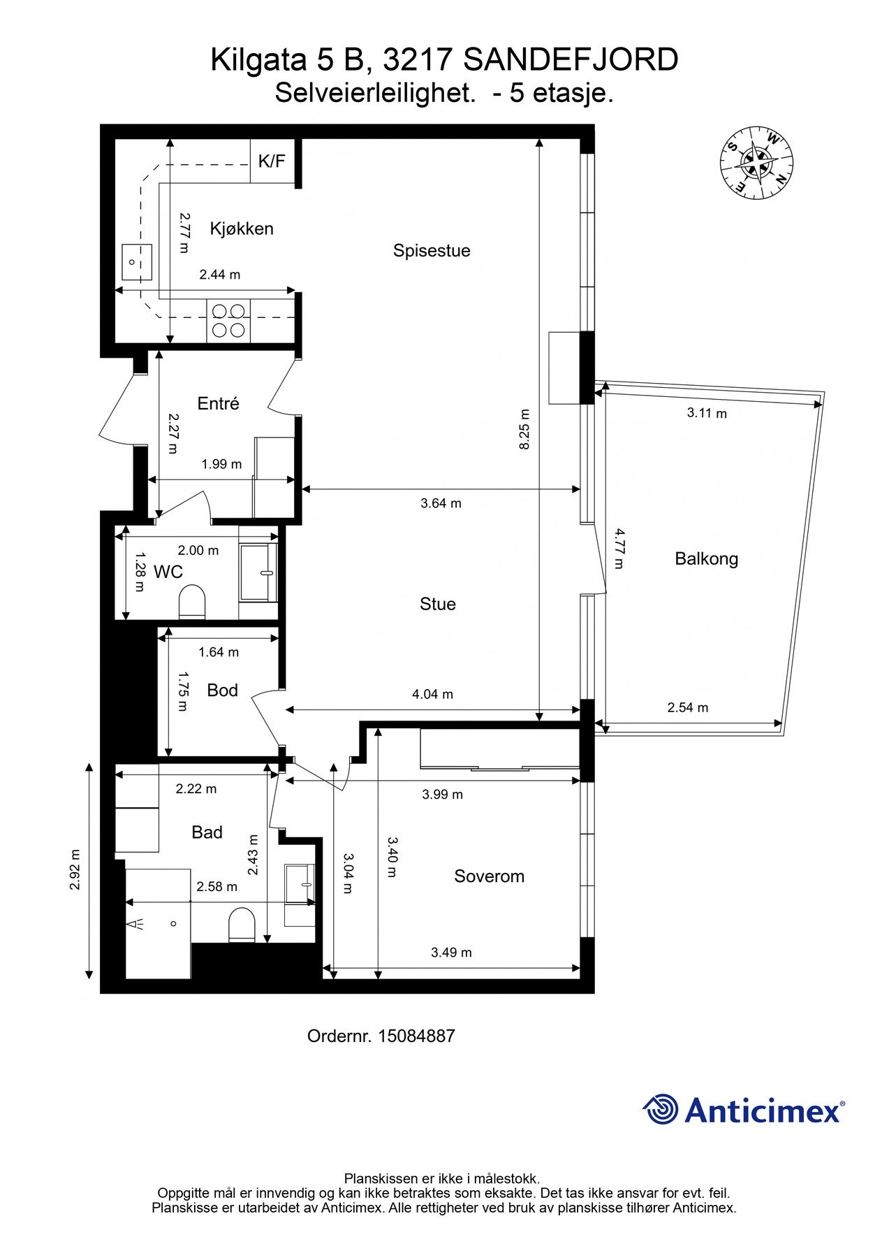 Plantegning 5.etasje Galleribilde