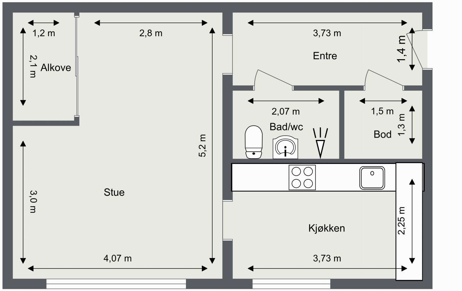 Plantegning Galleribilde