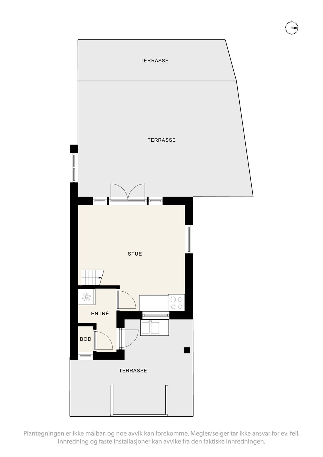 Plantegninger 1. etasje sjøbod Galleribilde