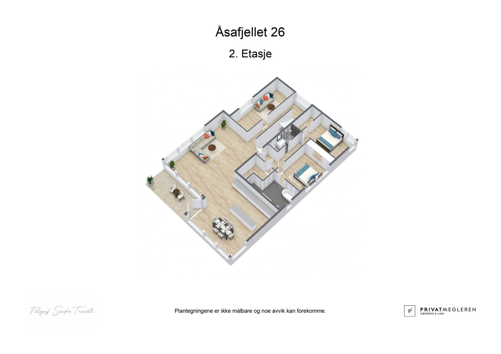 Plantegning 2. etasje - ikke målsatt, kun en illustrasjon. Galleribilde
