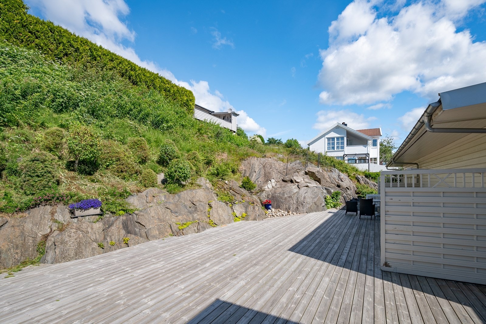 Sameiet har en felles takterrasse i øverste etasje tilgjengelig for alle beboere. Galleribilde