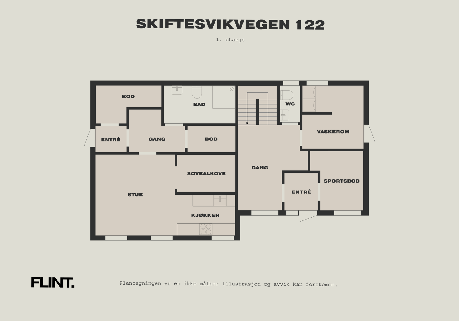 Plantegning 1.etasje Galleribilde