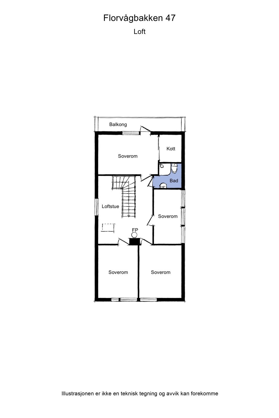 Planløsning loft Galleribilde