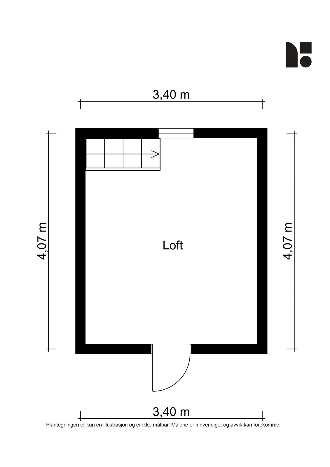 Plantegning loft. Galleribilde