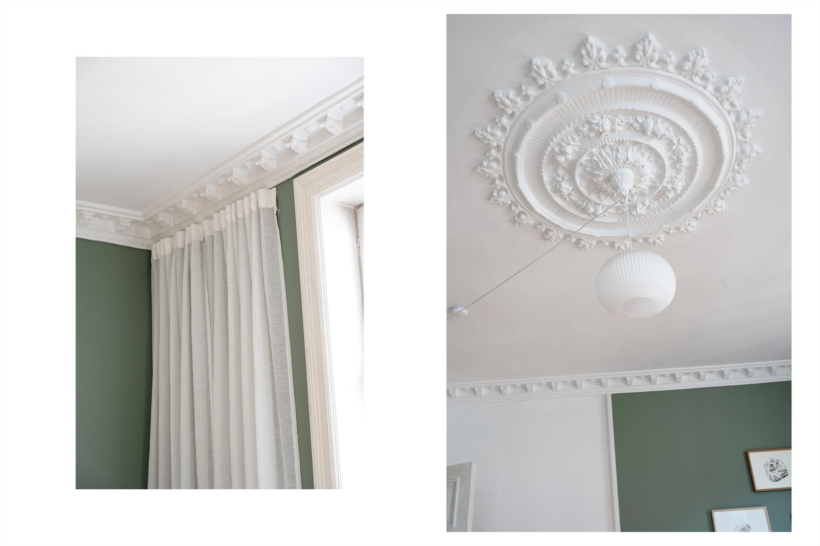 Rommet har flotte klassiske detaljer som orignale tregulv, stukkatur og en flott rosett i himlingen. Galleribilde