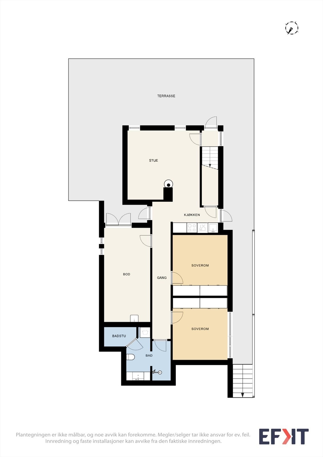 Plantegning u. etg. Galleribilde