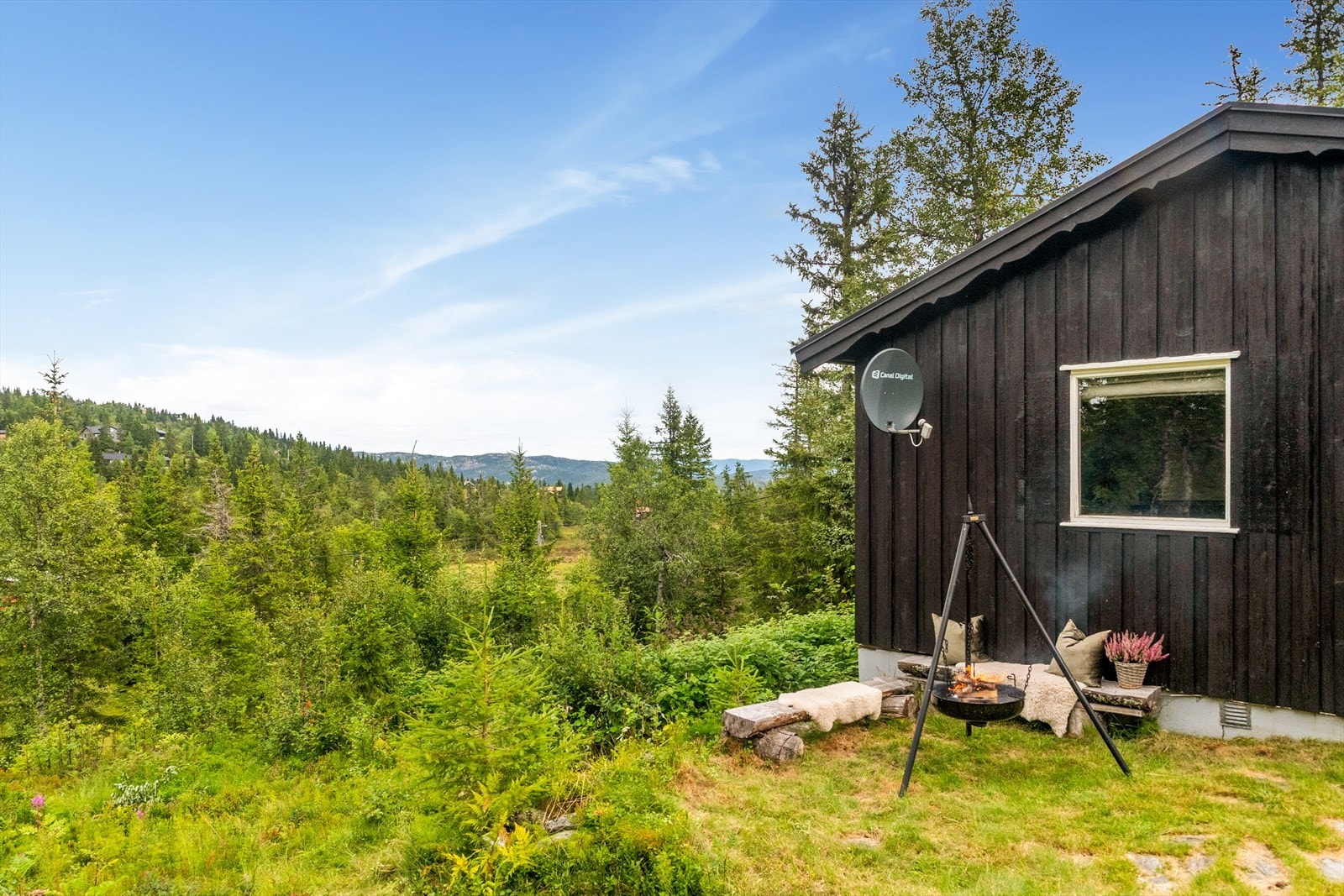 Herfra er det kort vei til turstier, Og for den fiske interesserte finner man mange flotte fiskevann på Lifjell. Galleribilde