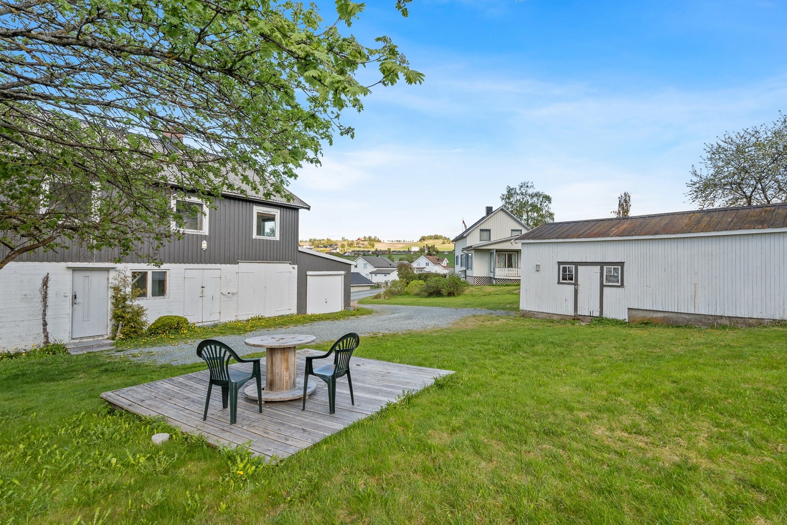 Tomten gir deg gode muligheter for fine og solrike uteplasser. Galleribilde