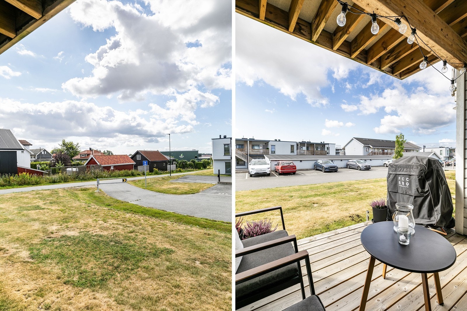 Sommerstid titter solen ned til terrassen fra utpå ettermiddagene. Galleribilde