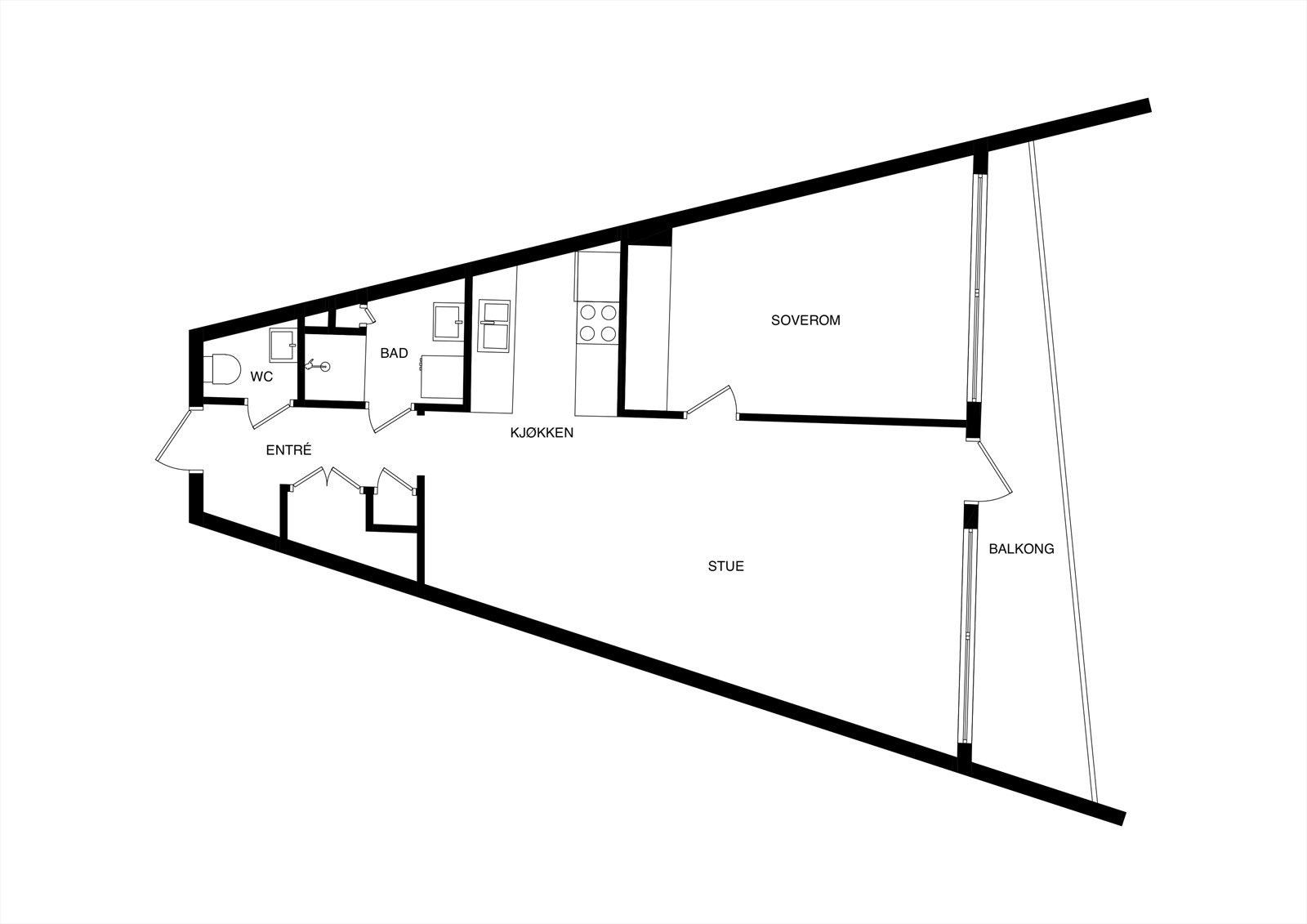 Leiligheten disponerer en ekstern bod i underetasjen for ekstra oppbevaring av sesongvarer og diverse. Galleribilde