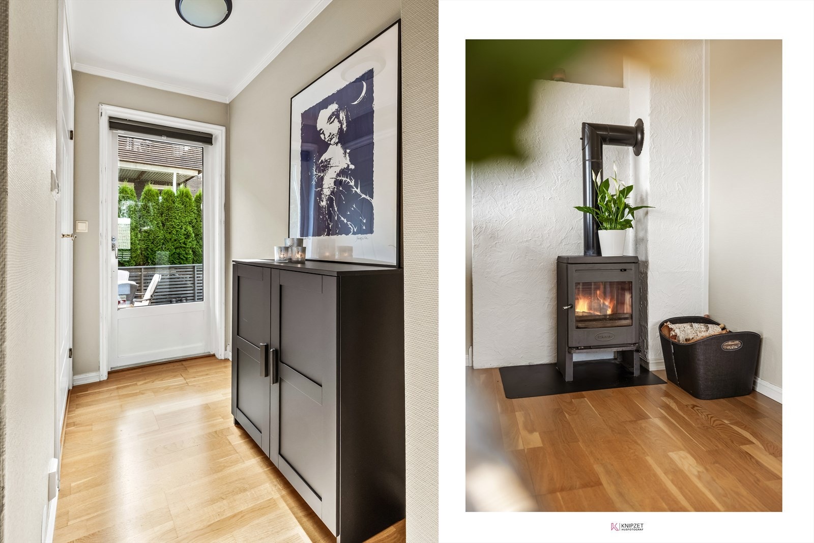 Vedovnen i stuen gir en lun varme på kalde dager. Galleribilde
