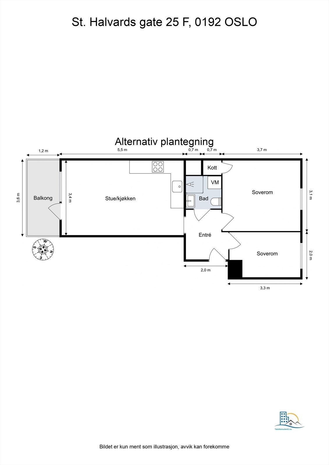 Alternativ planløsning Galleribilde