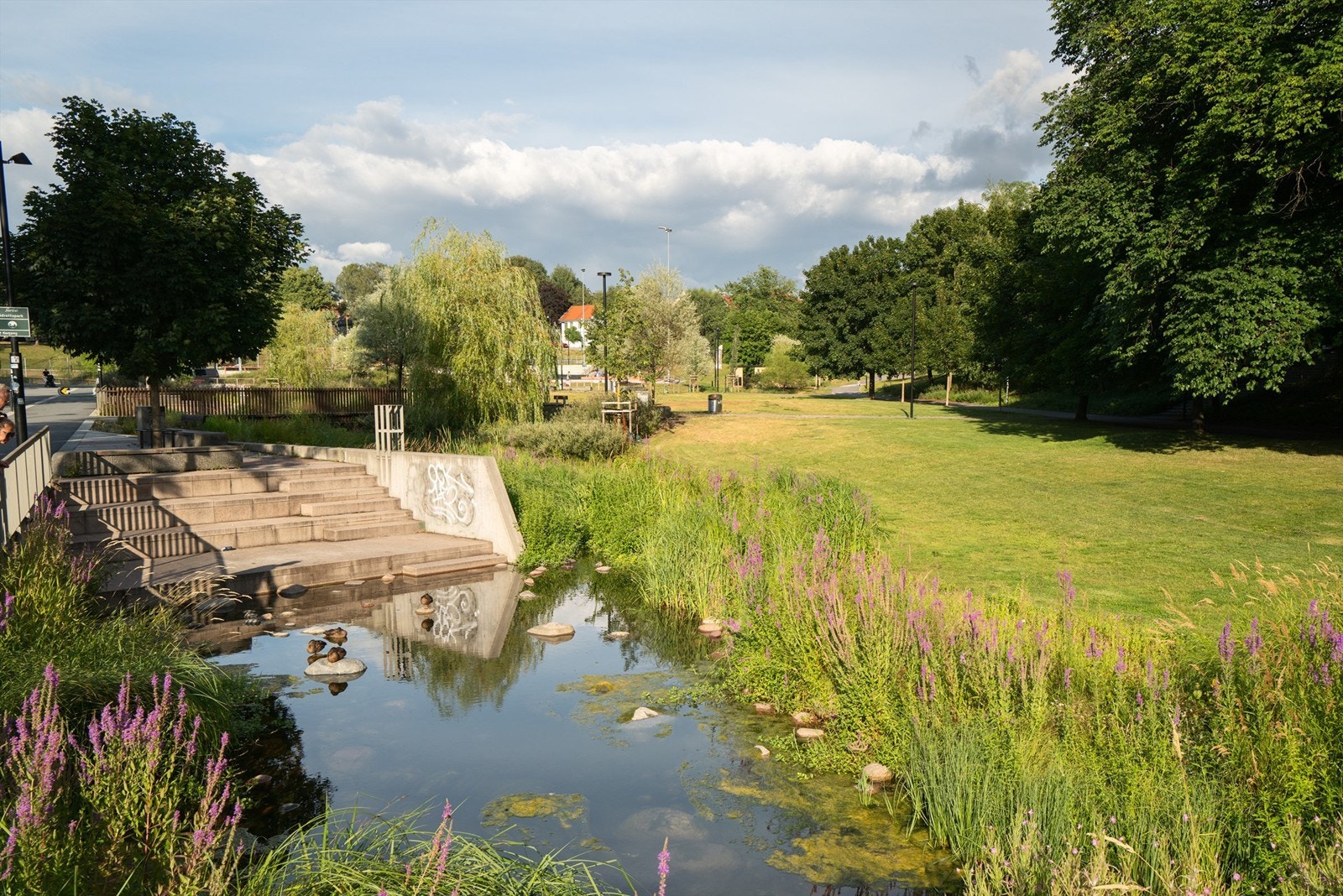 Det er en kort spasertur opp til Jordal, hvor du finner idrettsbaner, skate-park og flotte grøntområder. Galleribilde