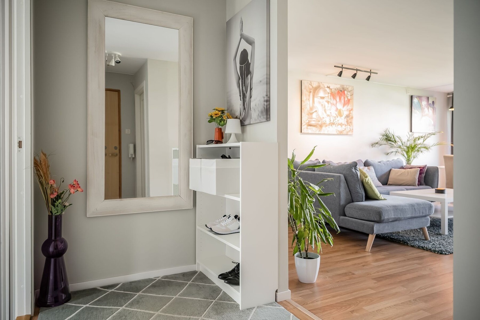 Gangen er på 5,5 m². Galleribilde