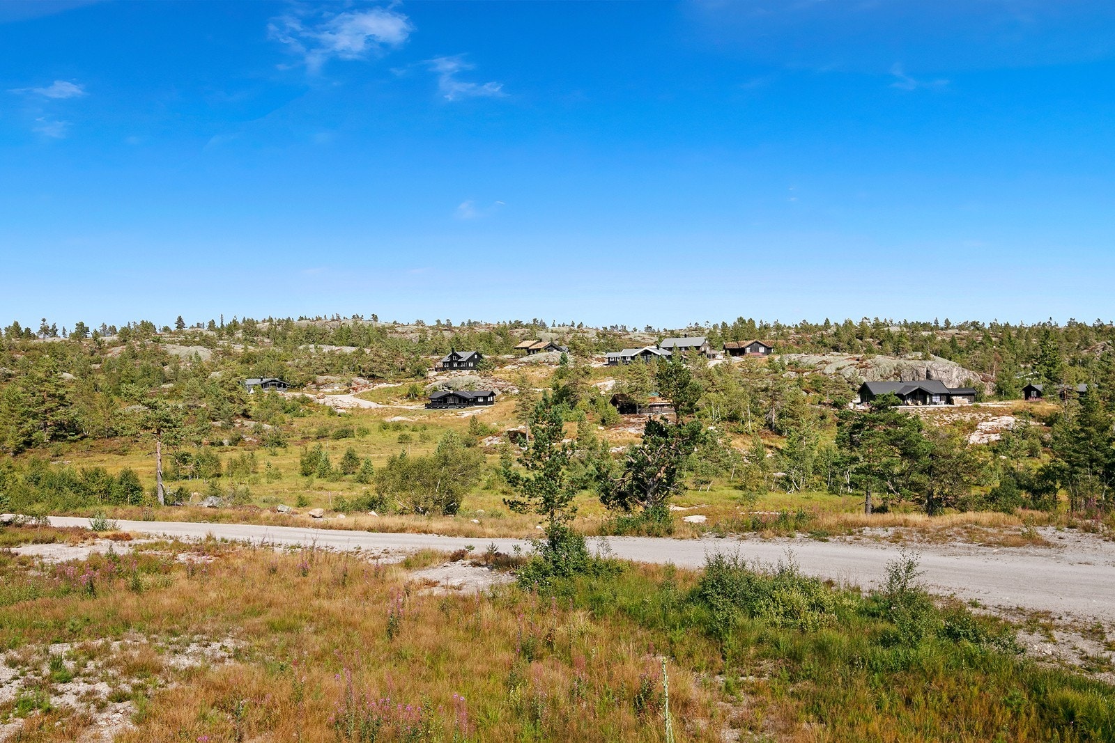 Tomten har gode solforhold og en luftig utsikt. Galleribilde