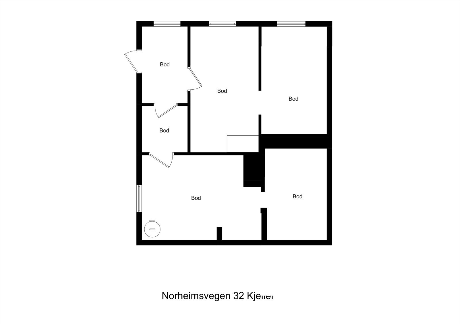 Plantegning kjeller. Galleribilde