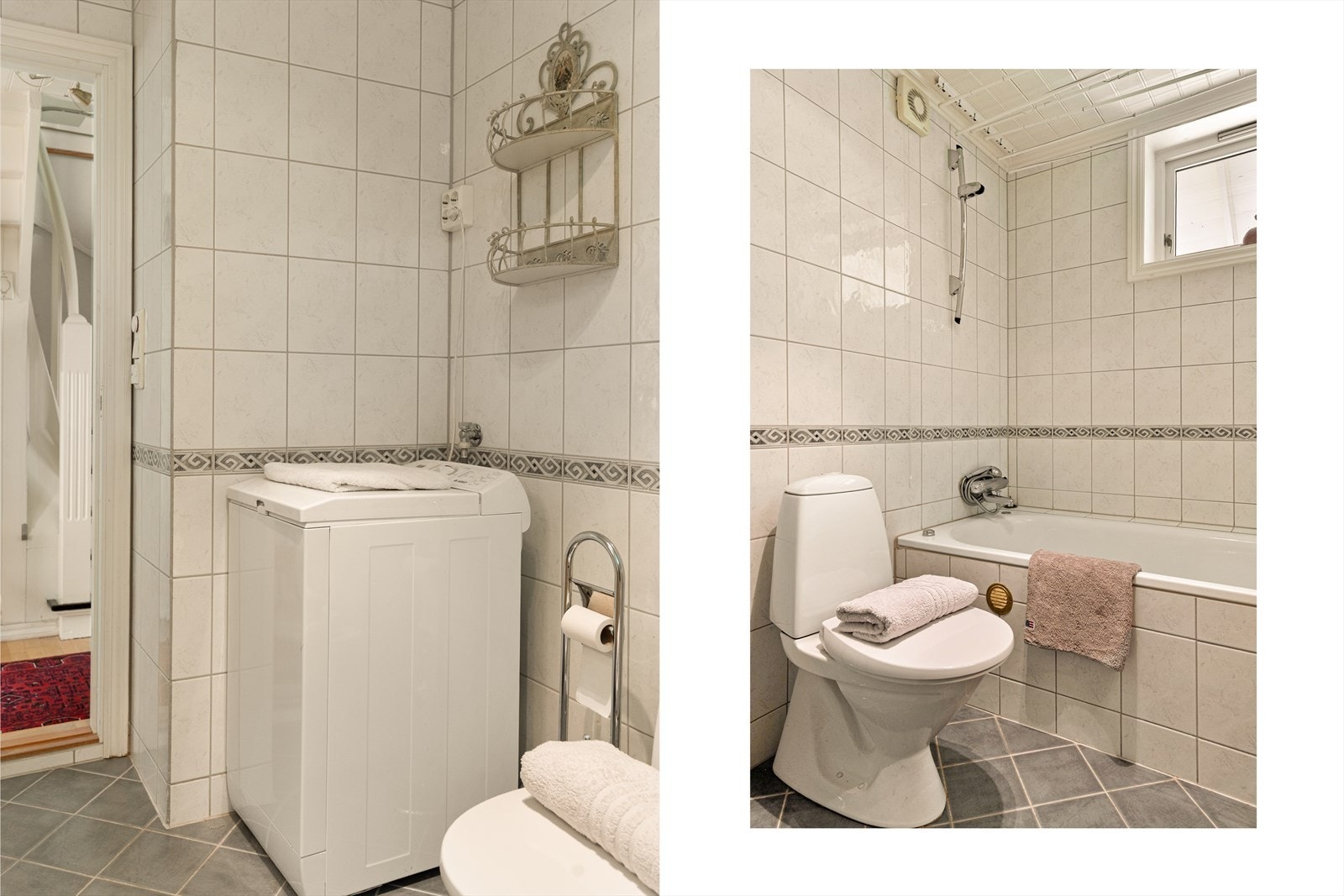 Her er det opplegg for vaskemaskin. Galleribilde