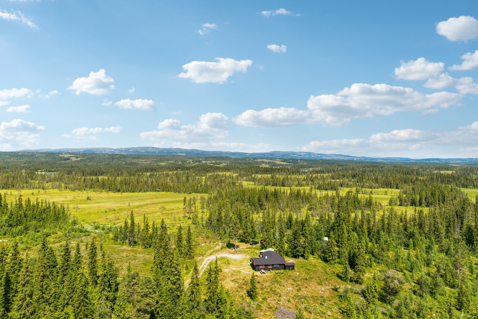 Tomten er ellers flat og lettstelt og innbyr til å nyte skogen, fjellet og den friske luften. Galleribilde